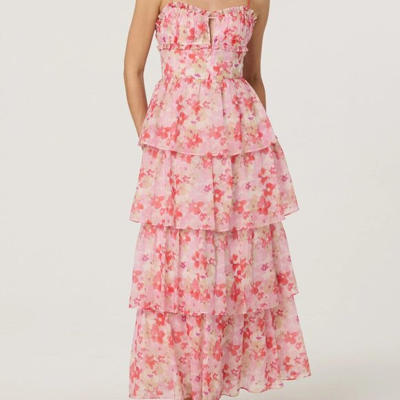 Vonnessa Pleated Tiered Maxi Dress NWT - Picture 1 of 4